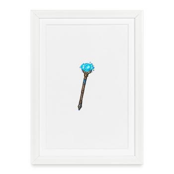 Magic Crystal Rod Blue - Framed poster (27 × 37 cm) - white - Front