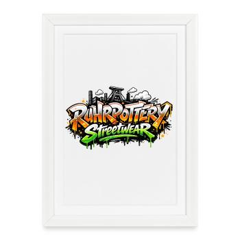 Graffiti Streetwear Spray Font - Framed poster (27 × 37 cm) - white - Front