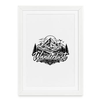 Errance - Affiche encadrée (27 × 37 cm) - blanc - Devant