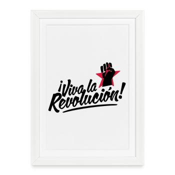 revolution fist - Affiche encadrée (27 × 37 cm) - blanc - Devant