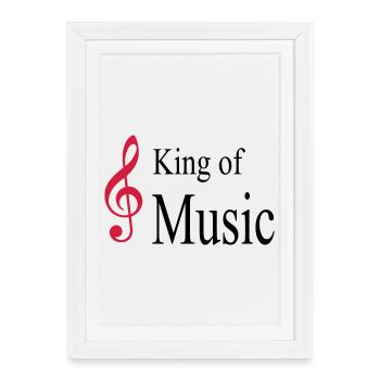 music - Framed poster (27 × 37 cm) - white - Front