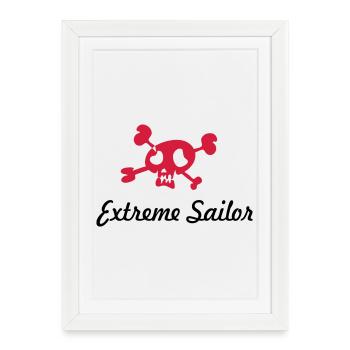 sailing - Framed poster (27 × 37 cm) - white - Front