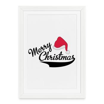 Jour de Noël - Affiche encadrée (27 × 37 cm) - blanc - Devant