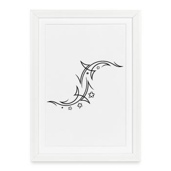 Tribal avec des étoiles - Affiche encadrée (27 × 37 cm) - blanc - Devant