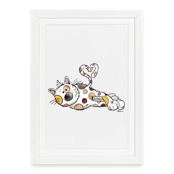 Lilly Chat - Affiche encadrée (27 × 37 cm) - blanc - Devant