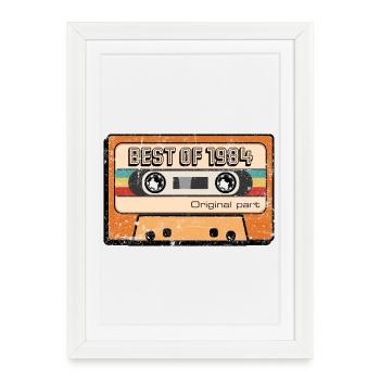Le meilleur de 1984 Cassette rétro - Affiche encadrée (27 × 37 cm) - blanc - Devant