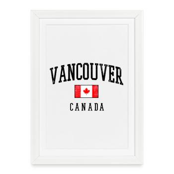 Vancouver, Canada flag - Framed poster (27 × 37 cm) - white - Front