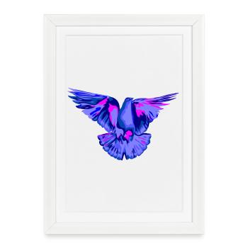 Dove blue - Framed poster (27 × 37 cm) - white - Front