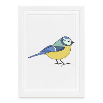 small blue, multicoloured - Framed poster (27 × 37 cm) - white - Front