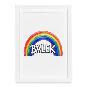Balek - Arc en Ciel Humour - Affiche encadrée (27 × 37 cm) - blanc - Devant