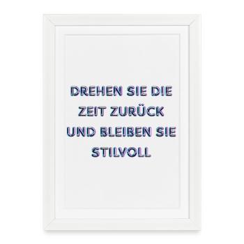 Neon lettering in retro style - Framed poster (27 × 37 cm) - white - Front