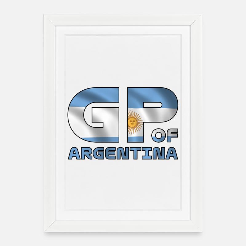 argentina_gp - Affiche encadrée (27 × 37 cm) - blanc