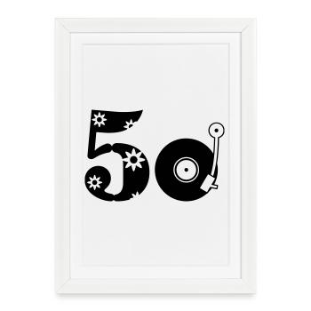 Années 50 Années cinquante - Affiche encadrée (27 × 37 cm) - blanc - Devant