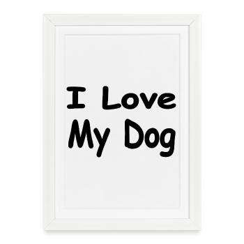 canine - Affiche encadrée (27 × 37 cm) - blanc - Devant