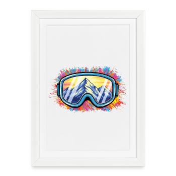 Après Ski Party Crew Ski de neige Ski drôle - Affiche encadrée (27 × 37 cm) - blanc - Devant