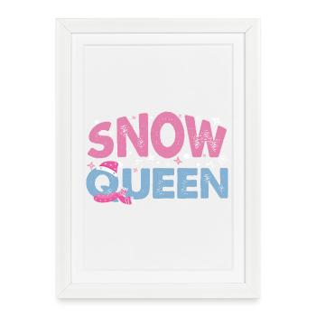 Vacances d’hiver Reine des Neiges - Affiche encadrée (27 × 37 cm) - blanc - Devant