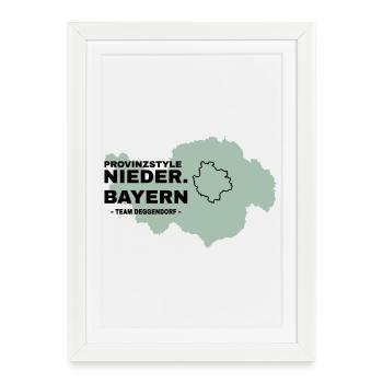Basse-Bavière | DEGGENDORF - Affiche encadrée (27 × 37 cm) - blanc - Devant
