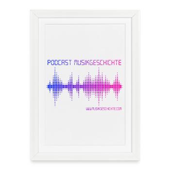 Podcast Histoire de la musique - Affiche encadrée (27 × 37 cm) - blanc - Devant