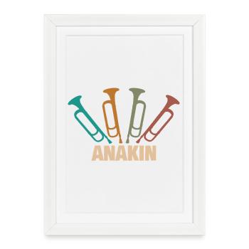 Prénom Anakin - Affiche encadrée (27 × 37 cm) - blanc - Devant