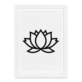 lotus - Affiche encadrée (27 × 37 cm) - blanc - Devant