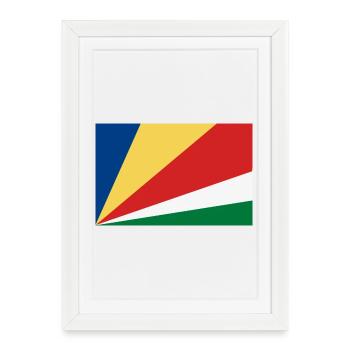 Bandes de géométrie de couleur - Affiche encadrée (27 × 37 cm) - blanc - Devant