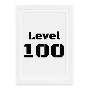 Level 100 - Framed poster (27 × 37 cm) - white - Front