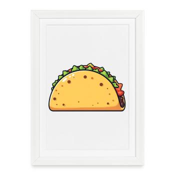 taco - Affiche encadrée (27 × 37 cm) - blanc - Devant
