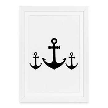 Anchor crew - Framed poster (27 × 37 cm) - white - Front