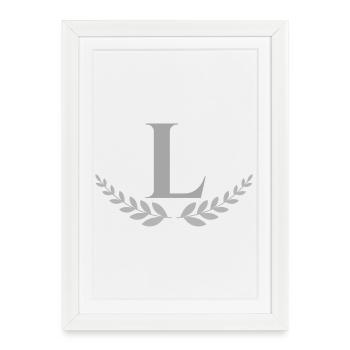 L - Framed poster (27 × 37 cm) - white - Front
