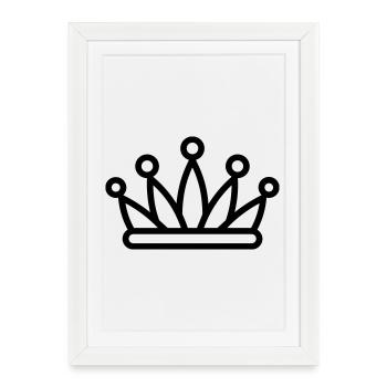 diadème - Affiche encadrée (27 × 37 cm) - blanc - Devant