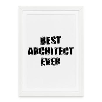 architect - Framed poster (27 × 37 cm) - white - Front