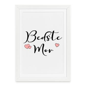 Meilleure maman du Danemark - Affiche encadrée (27 × 37 cm) - blanc - Devant