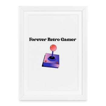 Éternellement Rétro Gamer - Affiche encadrée (27 × 37 cm) - blanc - Devant