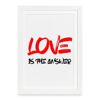 Love is the Answer Red - Framed poster (27 × 37 cm) - white - Front