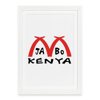 Kenyan - Affiche encadrée (27 × 37 cm) - blanc - Devant