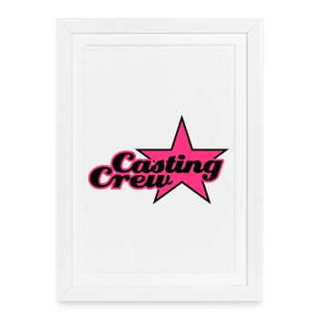 Casting Crew | Star | Stern - Affiche encadrée (27 × 37 cm) - blanc - Devant