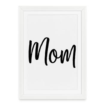 Mom family parents love typography gift - Framed poster (27 × 37 cm) - white - Front
