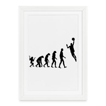Basketball - Basket Ball - Game - Sport - Player - Framed poster (27 × 37 cm) - white - Front