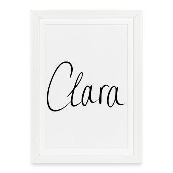 Clara - Affiche encadrée (27 × 37 cm) - blanc - Devant