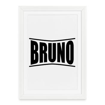 Bruno t-shirt gift idea - Framed poster (27 × 37 cm) - white - Front