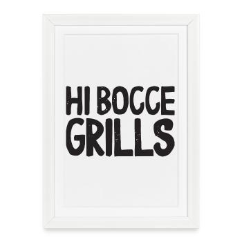 Hi Bocce Grills Ball with Jack Bocci Game Bocce - Framed poster (27 × 37 cm) - white - Front