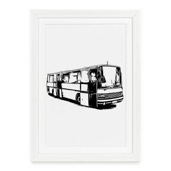 Setra Bus Setra S215 UL - Affiche encadrée (27 × 37 cm) - blanc - Devant