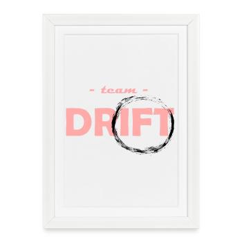Team Drift Rose - Framed poster (27 × 37 cm) - white - Front