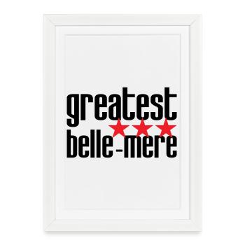 Meilleure Belle-Mère du Monde - Affiche encadrée (27 × 37 cm) - blanc - Devant