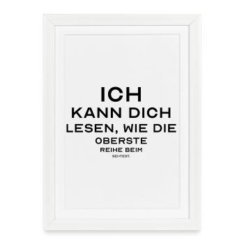 Minimalisme occultant – Avant-gardiste et intemporel - Affiche encadrée (27 × 37 cm) - blanc - Devant