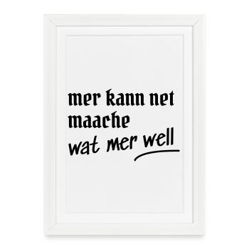 Cologne Saying Design Gift - Framed poster (27 × 37 cm) - white - Front