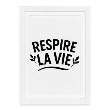 Respire la Vie Botanique - Affiche encadrée (27 × 37 cm) - blanc - Devant