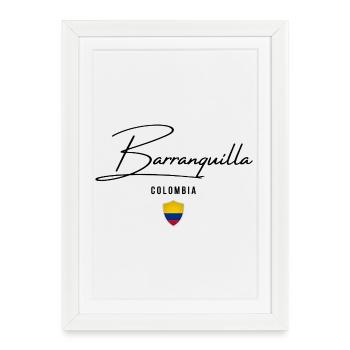 Barranquilla Colombia, I love Barranquilla - Framed poster (27 × 37 cm) - white - Front