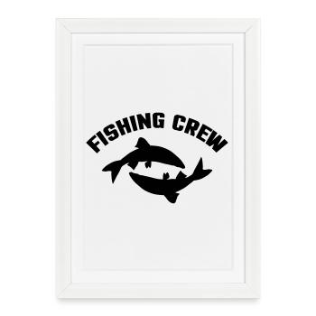 Équipage de pêche - Affiche encadrée (27 × 37 cm) - blanc - Devant