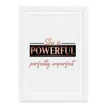 Puissant et parfaitement imparfait – Design Rose Gold - Affiche encadrée (27 × 37 cm) - blanc - Devant